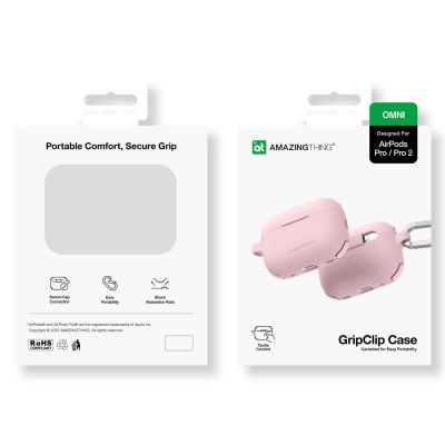 4. Etui silikonowe AMAZINGTHING Omni Case do AirPods Pro 2 - różowe