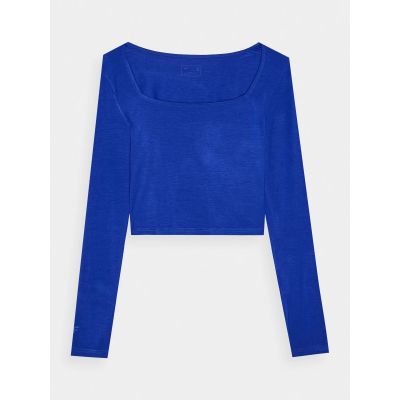 6. Longsleeve slim gładki damski 4F 4FRSS24TLONF499-36S