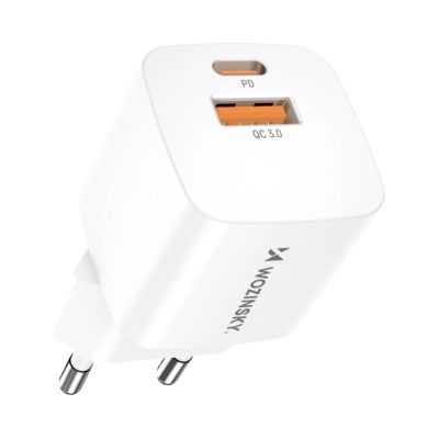 Ładowarka sieciowa Wozinsky CMWCW 20W USB-C / USB-A - biała