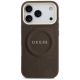 3. Etui Guess Peony Hot Stamp MagSafe na iPhone 17 Pro - brązowe