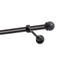 KARNISZ POJEDYNCZY FI 19 MM CZARNY 240 CM GAŁKA MAX  KOWALSKI