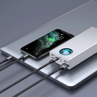 7. Baseus Amblight powerbank 65W 30000mAh Overseas Edition biały (PPLG000102)