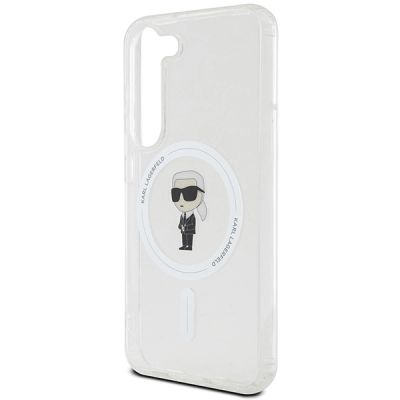 6. Etui Karl Lagerfeld IML Ikonik MagSafe na Samsung Galaxy S24 - przezroczyste