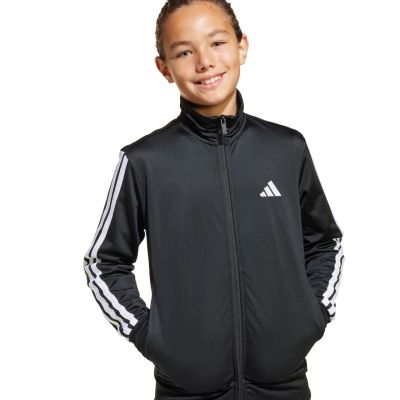 6. Dres dla dzieci adidas Essentials Climacool Kids 3 Stripes Training Tracksuit 205 czarny JD6502