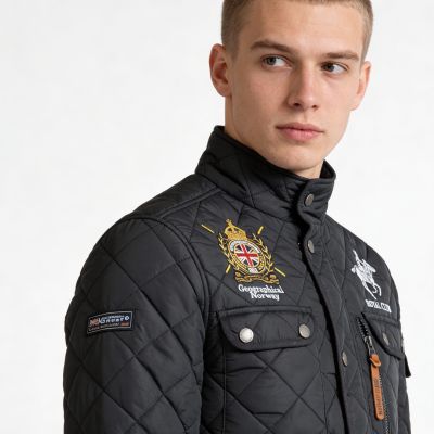 6. Kurtka męska Geographical Norway BELIFICIO  MEN 001 NAVY (WY4492H/GN-MARINE)