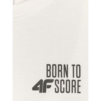 5. T-shirt loose z nadrukiem chłopięcy 4F 4FJRSS26TTSHM4277-10S