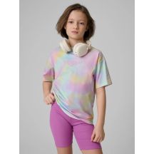 T-shirt z nadrukiem dla dziewczynek 4F 4FJRSS26TTSHF3826-90A