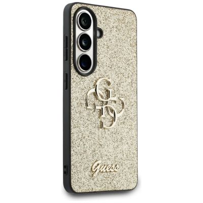4. Etui Guess Fixed Glitter Big 4G Metal Logo do Samsung Galaxy S26 - złote