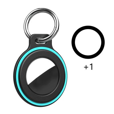 5. Etui airtag ze sprężynową klamrą zestaw 2szt - czarny
