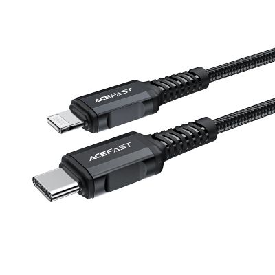 9. Kabel Acefast C4-01 Lightning - USB-C PD 30W 3A 480Mb/s 1,8m - czarny