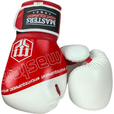 12. Rękawice bokserskie RPU-FOLK 12 oz białe-czerwone