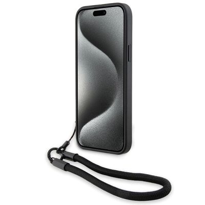 4. Etui BMW Signature Leather Wordmark Cord na iPhone 15 / 14 / 13 - czarne
