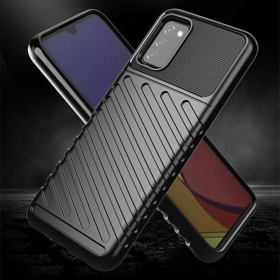 6. Thunder Case elastyczne pancerne etui pokrowiec Samsung Galaxy A03s czarny