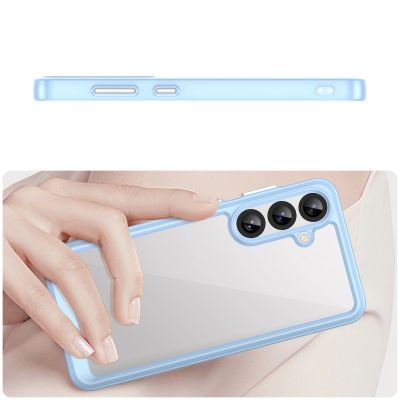 4. Etui silikonowe Outer Space Case z żelową ramką do Samsung Galaxy S25+ - niebieskie