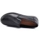 4. Skórzane półbuty damskie na klinie wsuwane czarne Potocki JE19505