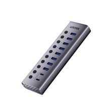Unitek Hub USB C/USB A 10w1 5Gbps z włącznikami portów