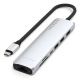 Satechi USB-C 7-w-1 Slim Multi Port Adapter Ethernet Srebrny