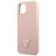 6. Etui Guess Saffiano Triangle Logo na iPhone 13 mini - różowe