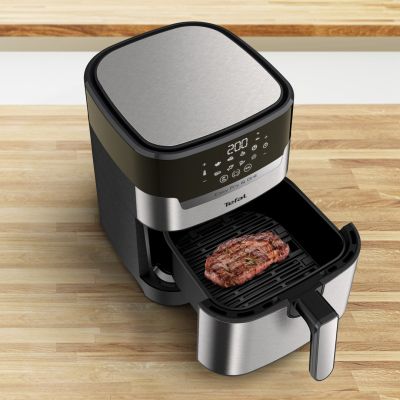 13. Tefal Easy Fry & Grill EY505D Pojedyńczy 4,2 l Autonomiczny 1550 W Frytkownica na gorące powietrze Stal nierdzewna