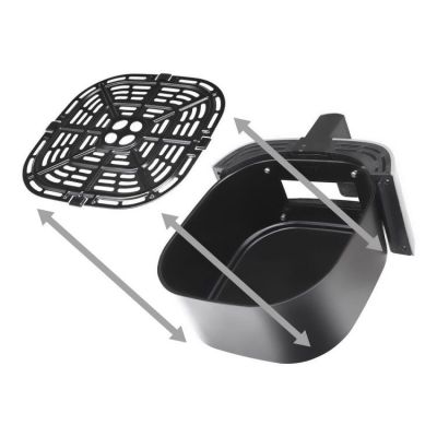 12. ELDOM FRYTKOWNIC BEZTŁUSZCZOWA FR45 FRITELO 1500W REGULACJA TEMP 80-200°C SZKLANE OKNO W POJEMNIKU DOTYKOWY PANEL STERUJĄCY