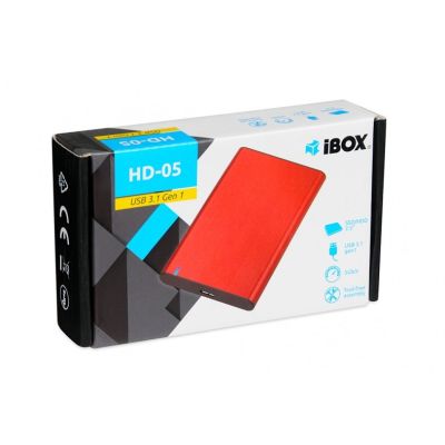 7. OBUDOWA I-BOX HD-05 ZEW 2,5" USB 3.1 GEN.1 RED