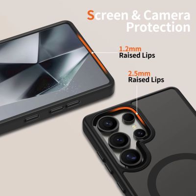 3. Etui Tech-Protect MagMat MagSafe na Samsung Galaxy S25 Ultra - przezroczysto-czarne