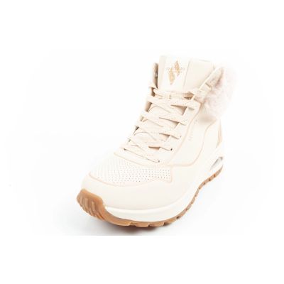 12. Skechers Uno Rugged buty sportowe damskie botki ocieplane zimowe beżowe