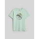5. T-shirt regular z nadrukiem męski 4F 4FKAW26TTSHM4474-47S
