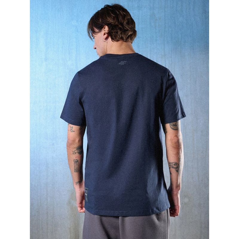 2. T-shirt regular z nadrukiem męski 4F 4FRSS26TTSHM3659-31S
