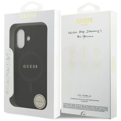 8. Etui Guess Saffiano Classic Logo MagSafe na iPhone 17 - czarne