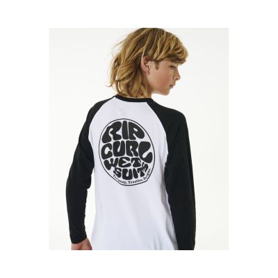 2. Koszulka chłopięca RIP CURL Wettie Icon Ls Tee -Boy biały