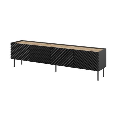 5. Komoda 4D2SZ ONDA 200x45x85 czarny