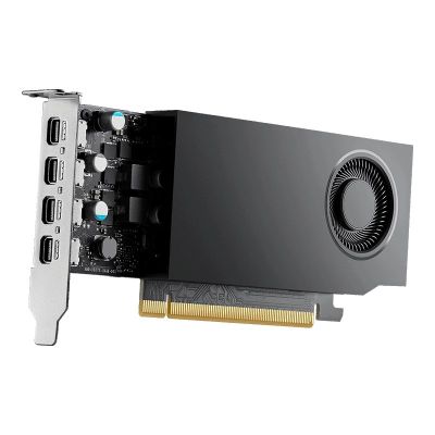 7. PNY NVIDIA A400 4GB GDDR6 64-bit, Low Profile, PCIe 4.0 x8, Single slot, 4 x Mini DisplayPort 1.4a, 50W, LP bracket, 4 x mDP to DP adapter, retial