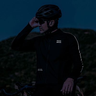7. Kurtka rowerowa Rockbros jesień/zima z długim rękawem XL - czarna