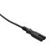 3. Kabel SAVIO CL-100 (2-Pin F - Euro M; 1,8m; kolor czarny)