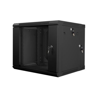 8. LANBERG SZAFA WISZĄCA DWUSEKCYJNA 19" 9U 600X600 (DRZWI SZKLANE, CZARNA RAL9004) WF02-6609-10B