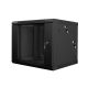 8. LANBERG SZAFA WISZĄCA DWUSEKCYJNA 19" 9U 600X600 (DRZWI SZKLANE, CZARNA RAL9004) WF02-6609-10B