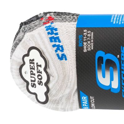 2. Skechers 6pk Boys No Terry Socks S112222-GRY Szare 31-34