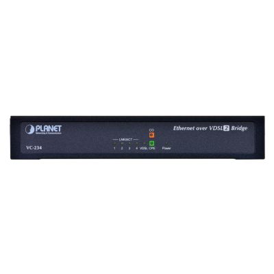2. Konwenter PLANET VC-234 VDSL2 1xRJ-11, 4xRJ-45, 30A