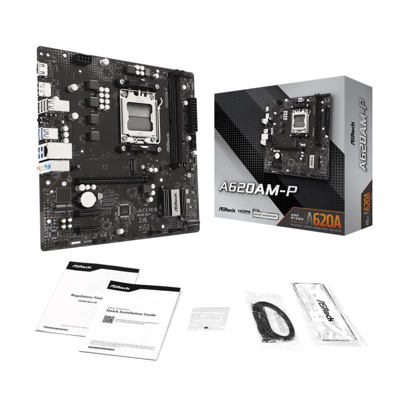 7. Asrock A620AM-P AMD A620A Gniazdo AM5 micro ATX