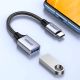 4. Ugreen kabel adapter przejściówka OTG USB-C (męski) - USB-A (żeński) 5Gb/s 0.15m czarny (US378)