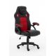 2. Raptor Gaming 437764 fotel do gry Fotel dla gracza Obite siedzisko Czarny, Czerwony