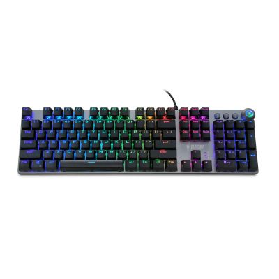 20. Klawiatura mechaniczna IBOX AURORA K-4 RGB IKGMK4 (USB; (US); kolor czarny)