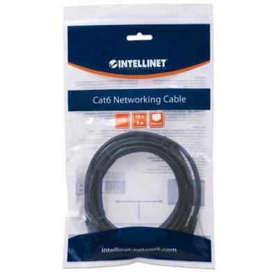 5. INTELLINET PATCH CORD CAT6 UTP 3,0M CZARNY 100% MI