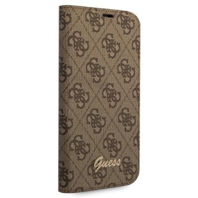 5. Etui Guess 4G Vintage Gold Logo na iPhone 14 Pro Max - brązowe