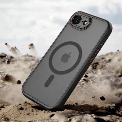 6. Etui Tech-Protect MagCam na iPhone 16e / 17e - półprzezroczyte