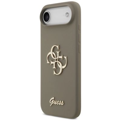 2. Etui Guess Silicone Big 4G Script na iPhone Air - brązowe
