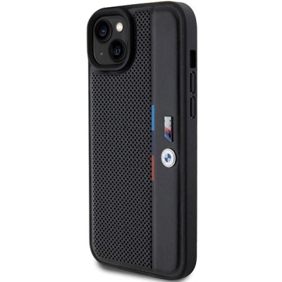 2. Etui BMW Perforated Tricolor Line na iPhone 15 Plus / 14 Plus - czarne