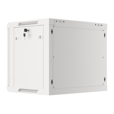7. Szafa jednosekcyjna Lanberg WF01-6409-10S (9U; 500mm / 600mm / 450 mm; wisząca; Szklane; 19''; kolor szary)