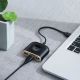15. HUB Baseus Square USB-A do 1x USB-A 3.2 Gen 1 / 3x USB 2.0 z kablem 1m - czarny
